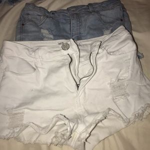 2 pairs of rsq high rise jean shorts
